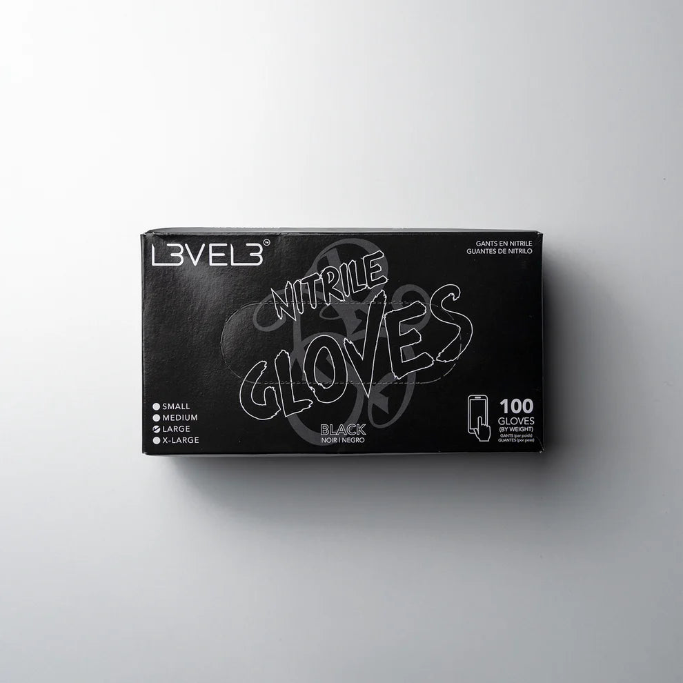 NITRILE GLOVES - BLACK - MEDIUM
