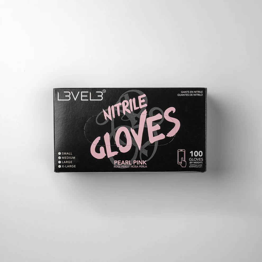 NITRILE GLOVES - PINK - LARGE